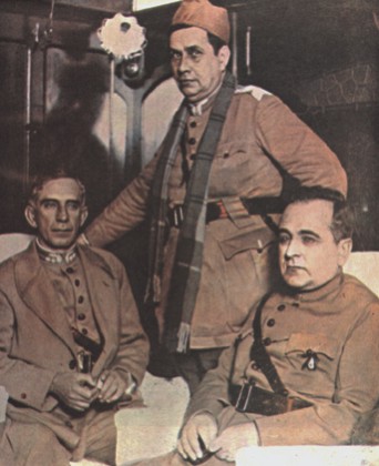 Miguel Costa, Góis Monteiro e Getúlio Vargas na Revolução de 1930